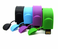 Flashdisk Gelang Portabel 64Gb USB, Disk Silikon Portabel 32Gb 16Gb 8Gb, Pen Drive Memori 2.0