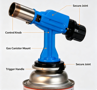 Outils de camping professionnels, torche à gaz butane à micro-buse céramique piézoélectrique, allume-feu pour barbecue