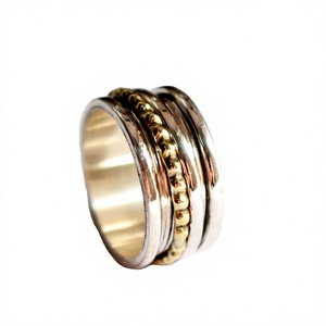 Modern High Quality Paraiso Children's 925 Sterling <b>Silver</b> <b>Spinner</b> <b>Ring</b> Handmade Bezel Setting Jewelry IGI Certificate Weddings - Product Image 3