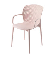 Chaise de salle à manger d'extérieur blanche moderne empilable en plastique pour hôtel, garantie 2-3 ans, 4 pièces/carton
