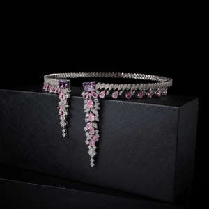 00025 набор женских колье-чокеров с фианитом - Product Image 3