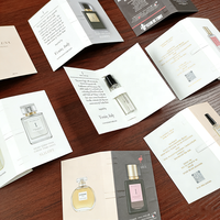 Carte de testeur de parfum de conception unilatérale en argent holographique avec propre logo personnalisé