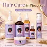 Kit de Soins Capillaires OEM Marque Blanche Anti-Chute et Repousse, Réparation Cheveux Abîmés, Hydratant, Coiffant Boucles, Logo Personnalisé, Vente en Gros
