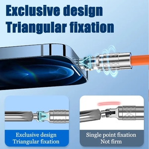 Cable de carga rápida giratorio de 120W 6A, línea de datos de silicona líquida USB para <span class=keywords><strong>Samsung</strong></span> para Xiaomi, Cable de carga rápida para juegos de ordenador - Product Image 3