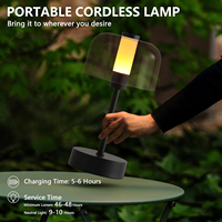 Lampe de table champignon sans fil colorée simple 4000 mAh, rechargeable, tactile, LED, intensité réglable, lumière décorative pour chambre à coucher