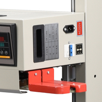 Scelleuse verticale automatique électrique à bande continue réglable en hauteur pour sacs en plastique destinée aux industries des produits chimiques, des boissons et des produits divers.