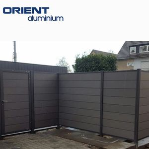 Vườn Gỗ nhựa <span class=keywords><strong>composite</strong></span> hàng rào thời tiết kháng trang trí WPC hàng rào Bảng điều chỉnh - Product Image 2