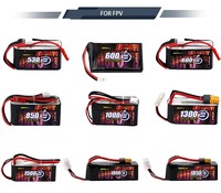 Batterie Lipo DUPU 550mAh 2S 3S 4S 5S 6S 22.2V 100C Série Noire avec Prise XT60 pour Pack de Batteries de Drone FPV