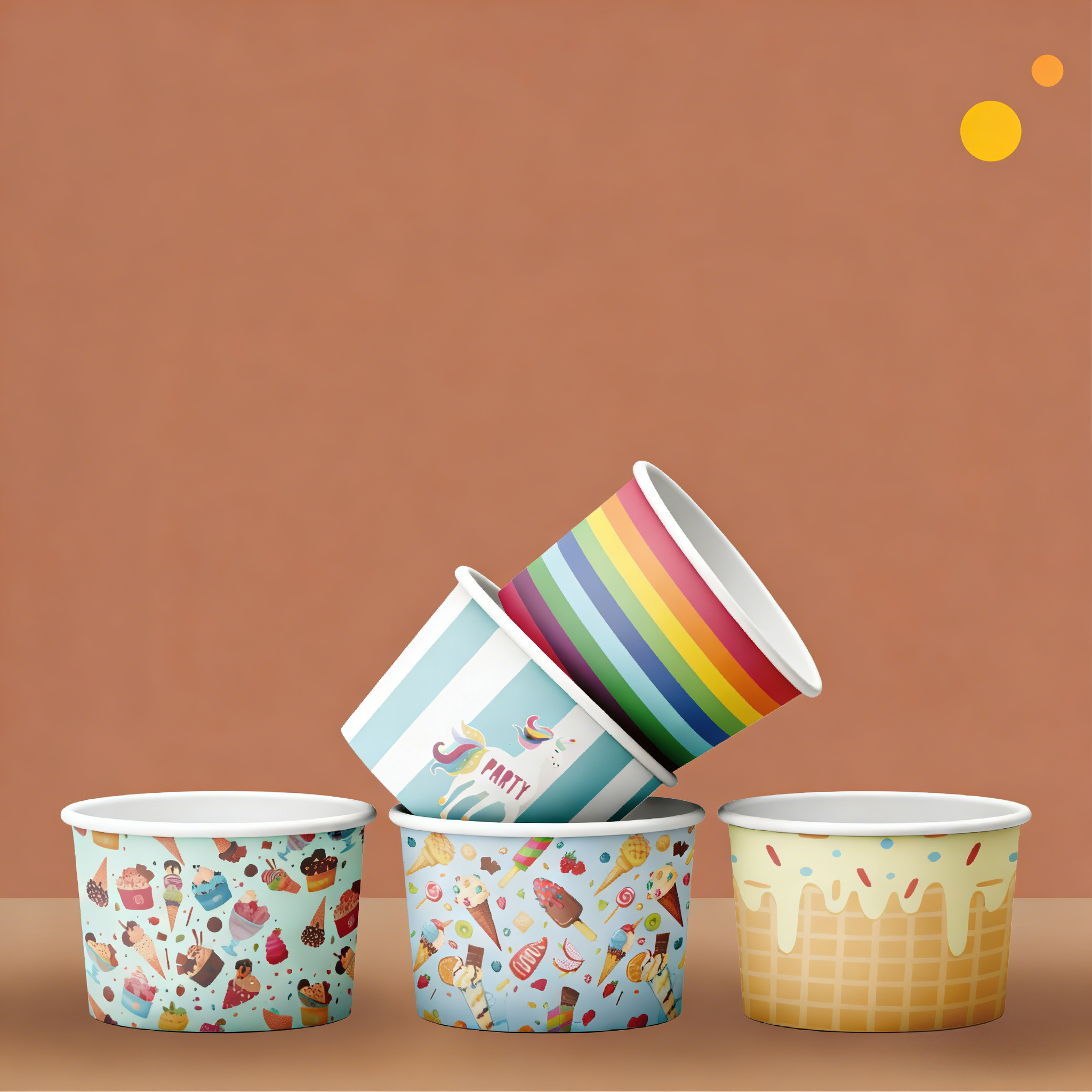 Custom Disposable Food Grade Kraft Paper Bowls Plates 10 Oz/15 oz Commercial Grade Square/Round Shapes Custom Logo Premium