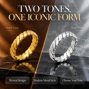 Nouvelle Arrivée Bague Minimaliste en Acier Titane Solide Torsadé, Plaqué Argent, Confortable et Lisse, pour Femme, Usage Quotidien - Product Image 3