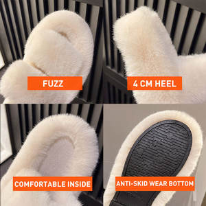 Pantuflas de Mujer para Interiores y Exteriores, de Felpa, Térmicas, Impermeables y Antideslizantes - Product Image 2