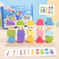 Jouet éducatif Montessori en bois : planche à emboîter, tri de formes, empilage, correspondance des couleurs, apprentissage géométrique pour enfants et tout-petits
