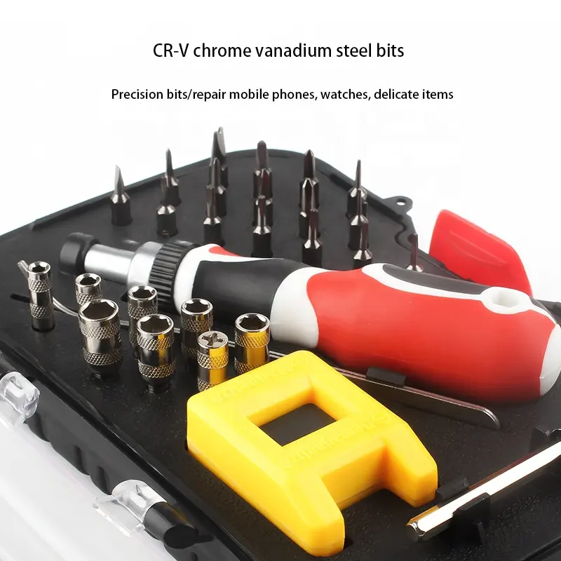 Kit de chave de fenda multifuncional, 28 em 1, kit de chave de fenda desornilladores avvitador, smartphone yool, conjunto manual de precisão