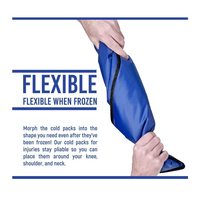 Grande poche de glace en gel réutilisable avec sangles compresse froide pour les blessures enveloppe de glace médicale pour le dos, les épaules et les genoux