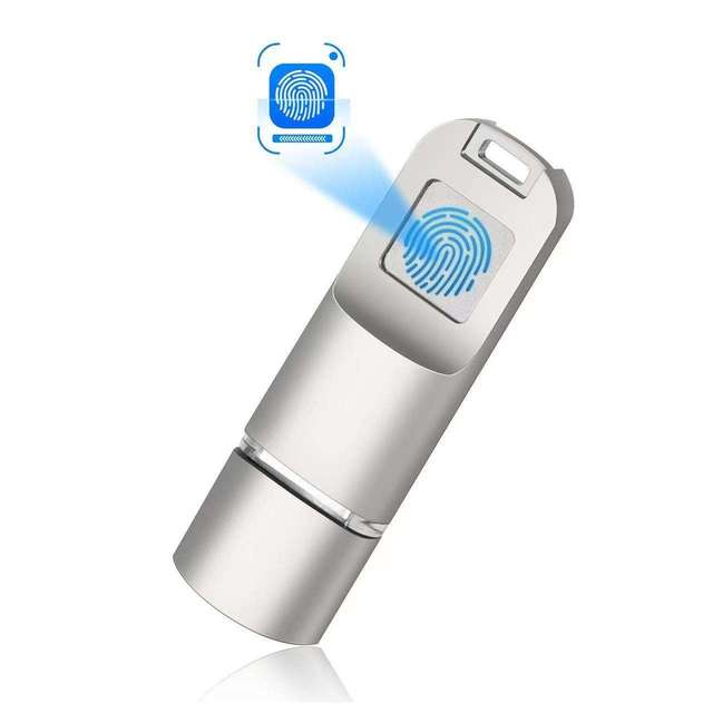 256G 128gb 64gb Metal Fingerprint Encrypted USB 3.0 New Large Capacity Dual-Use Phone Computer Compatible for Type-C USB Drive