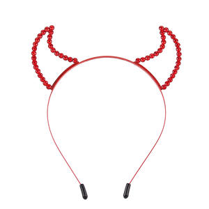 MADESHINE Halloween Noël <span class=keywords><strong>Renne</strong></span> Père Noël Arbre Accessoires Démon Queue Diable <span class=keywords><strong>Corne</strong></span> Strass Bandeau - Product Image 1