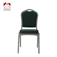 Chaises de fête rembourrées bleues en gros-Dossier et siège rembourrés en tissu pour les banquets d'hôtel