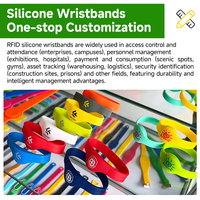 Pulsera RFID de Silicona con Logotipo Personalizado, Pulsera RFID de Silicona Impermeable de 13.56MHz F08 para Control de Acceso, Pagos sin Efectivo y Eventos