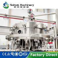 Machine de remplissage de boissons gazeuses de haute précision Sokos, ligne de remplissage de boissons non alcoolisées pour bouteilles PET, usine de remplissage d'eau gazeuse