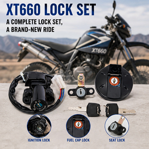 KOLMIO-LAM pour <span class=keywords><strong>Yamaha</strong></span> XT660 XT660R XT660X <span class=keywords><strong>XT</strong></span>-<span class=keywords><strong>660</strong></span> <span class=keywords><strong>XT</strong></span> <span class=keywords><strong>660</strong></span> R X Kit de serrures de réservoir d'essence, de contact et de selle avec clés 2004-2011 2014 - Product Image 6