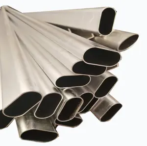 U pick — profil mural mince en alliage d'aluminium, extrusion de forme ovale, tube en alliage d'aluminium, profil de tuyau ovale