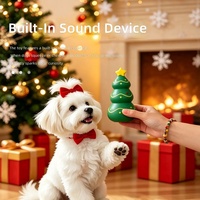 Ensemble de jouets pour animaux de compagnie en vinyle pour Noël, résistants aux morsures, jouets sonores pour chiens pour jouer pendant les fêtes
