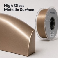 Filament d'imprimante 3D PrintMate PETG+ métal 1,75 mm 1 kg, or champagne métallique, brillance métallique, haute résistance, pour la décoration et l'usage fonctionnel