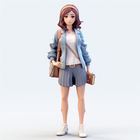 Figura de personaje de cómic 3D de plástico