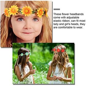 Diadema elástica de <span class=keywords><strong>flores</strong></span> <span class=keywords><strong>para</strong></span> niña, accesorios <span class=keywords><strong>para</strong></span> el cabello 2023, 12 colores - Product Image 6