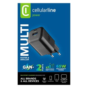 Chargeur USB Type-A, USB Type-C MULTI 65W GaN+ Noir ACHGANENTRY2PD65WK - Product Image 2