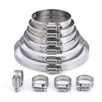 Abrazadera de Manguera de Acero Inoxidable W4 304 Tipo Americano, Abrazadera de Tubo Ajustable con Tornillo Sin Fin, Sujetador de Motor Automotriz de Alta Resistencia