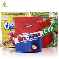 Emballage personnalisé avec logo imprimé, sachet en plastique Mylar refermable à l'épreuve des odeurs pour bonbons et biscuits comestibles, 1 oz 28 g / 7 grammes / 4x5 pouces 3,5 g