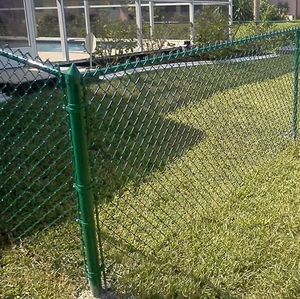 5 chân 6ft 9 Máy đo màu xanh lá cây PVC tráng Cyclone dây vải Chuỗi liên kết lưới giá cài đặt trong dốc khu vực - Product Image 2