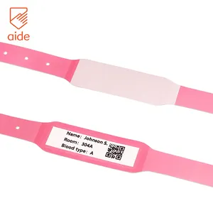 Bracelets en papier de fête personnalisés Bracelet en papier synthétique Bracelets d'identification de patient hospitalisé Bracelet de poignet promotionnel