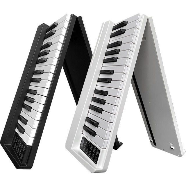 Wholesale Professional White Durable MIDI 61-keys Portable Folding Digital Piano  Practice Keyboard for Beginners