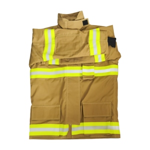 Traje de Bombero EN 469 OEM Ayon Khaki, Equipo de Protección contra Incendios de Aramida, Traje Resistente al Fuego para Bomberos, Rescate Estructural DRD, Rescate Rápido - Product Image 3