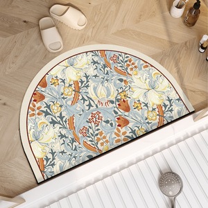Alfombra de Baño Estilo Americano Mucha's Pact, Forma de U, Floral, de Tierra de Diatomeas Absorbente y Antideslizante - Product Image 4