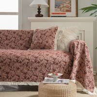 Housse de canapé épaisse en jacquard vintage de style ethnique résistante aux griffures de chat, une seule pièce, pour salon