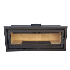 Poêle à <span class=keywords><strong>bois</strong></span> suspendu - Taille personnalisable, <span class=keywords><strong>plaque</strong></span> en acier épaissie, verre panoramique incurvé, pour montage mural dans le salon - Product Image 3