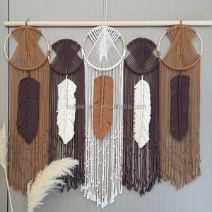 Gran hecho a mano Boho Chic arte geométrico rame tapices colgantes decoraciones decoración de pared para el hogar sala de estar - Product Image 2