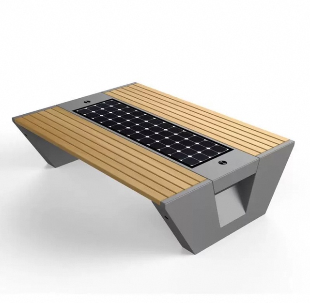 Outdoor Furniture Waterproof Park Garden Patio Benches Smart Solar Bench Chair Seats with WiFi Mobile Phones Charging Music Play