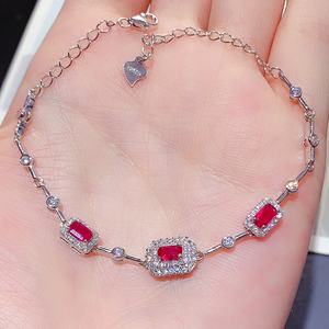 रूबी ब्रेसलेट: एक चमकदार रत्न, विशेष अवसरों के लिए एक आदर्श उपहार के साथ सेट करें और विशेष अवसरों के लिए एक आदर्श उपहार। - Product Image 2