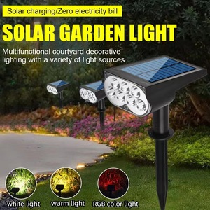 Luces solares de jardín LED impermeables, lámpara de camino con energía solar para patio, jardín y paisajismo. - Product Image 2