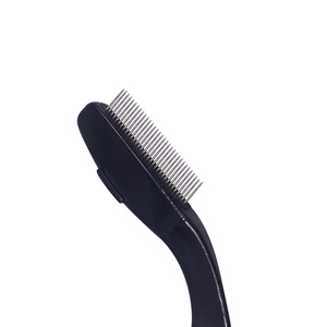 Hot Sale pink and Black Portable Stainless Steel Folding Eyelash <strong>Eyebrow</strong> Brush Comb with Plastic Handle Eye Lash <strong>Curler</strong> - Product Image 3