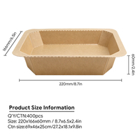 Boîte à emporter personnalisée en papier kraft jetable pour shawarma, frites et autres plats à emporter
