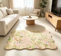 Tapis antidérapants imperméables en mousse PVC florale 2 pièces, anti-fatigue et rembourrés, pour cuisine, buanderie, chambre – Faciles à nettoyer, modernes