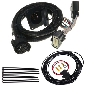7 Pin <b>Black</b> 12V Trailer Wiring <b>Harness</b> 1 Meter PVC Insulated for Ford Ranger Connector 56431 22124 IP65 Rated - Product Image 3
