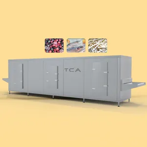 TCA automatic industrial iqf quick freezer machine fluidized bed 1000kgs/h quick freezing equipment