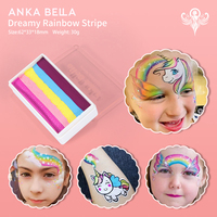 Peinture pour le visage et le corps ANKA BELLA, professionnelle, naturelle, à base de plantes, effet arc-en-ciel, application en une seule traite, 30g, non toxique, certifiée CE