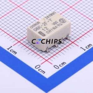 G6K-2F-Y-TR DC12 Signal Relay SMD,6.5x10mm Relay 12V 2 Changeover: 2C (DPDT-Changeover)::: 60V-DC/125V-AC Silver + Gold Plated - Product Image 1